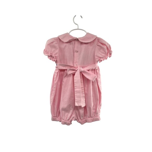 Vintage Allison Ann Smocked Sun Suit Infant Girls 24 Mo Pink - Picture 2 of 13